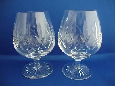 Buy 2 X Stuart Crystal Glencoe Cut Pattern Brandy Snifters Glasses - Signed • 19.95£