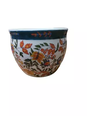Buy Vintage KEWDOS Pottery Planter Plant Bowl Pot Handpainted Floral Design • 34.95£