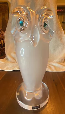 Buy Fabulous Huge French Crystal Owl Cristal De Sevres • 562.98£