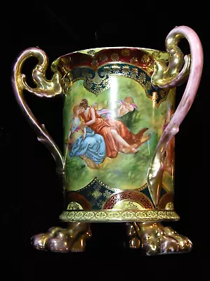 Buy Vintage Imitation Royal Vienna 7 Inch, 3-Footed Gilt Loving Cup • 94.68£