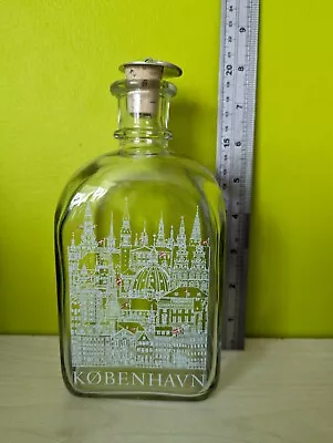 Buy Stunning Vintage Holmegaard Glass Decorated Flask By Michael Bang Copenhagen  • 12.99£