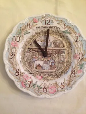 Buy Brambly Hedge Royal Doulton Clock Harvest Mice Plate Wall Hanging • 30£