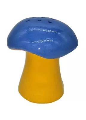Buy Mushroom Blue Yellow 1970s Large Ceramic Pottery Powder Sugar Shaker MCM • 23.72£