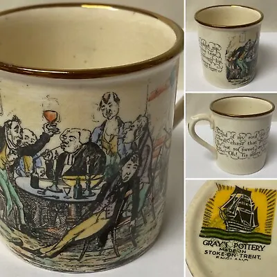 Buy Vtg Gray's Pottery Vintage Porcelain Mug Stoke-on-trent England Tom Moore Quote • 46.33£