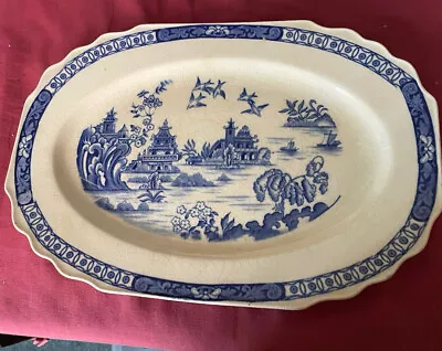 Buy Blue& White PAGODA Oriental Ceramic Plate • 4.99£