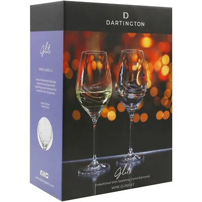 Buy Dartington Wine Glasses Glitz Crystal 330ml Set Of 2 • 45.99£