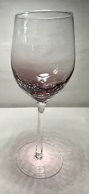 Buy One (1) Pier 1 Purple Amethyst Crackle Wine Glass 9” Tall • 25.08£
