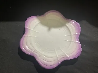Buy Rare Foley Wileman  Pre Shelley Tea Plate In Shell Shape Purple Top To Ivory • 50£