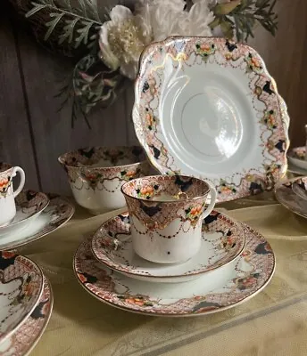 Buy Antique Royal Vale China Longton England Porcelain Tea Set 21 Pcs Dessert Plate • 156.17£