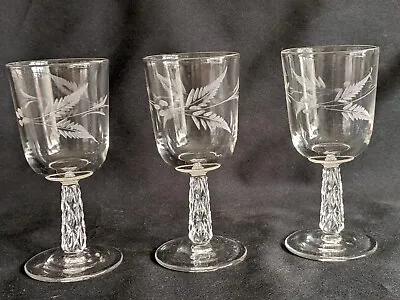 Buy Three Fern Etched Drinking Glasses • 9.99£