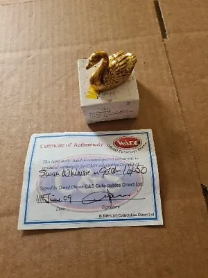 Buy Rare Wade Gold Swan Whimsie ONLY 50 MADE, With   C.O.A BOXED 2009 • 44.95£