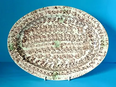 Buy 18th.C.Whieldon Type Ware Creamware Tortoiseshell Spongeware 14 Oval Platter • 41£