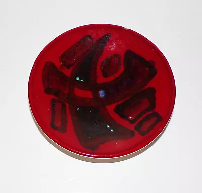 Buy Poole Pottery Delphis Pin Dish Nibbles Dish Candy Dish Red Black Design • 4.99£