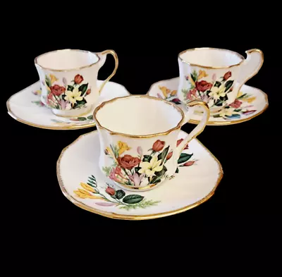 Buy Royal Countess Cups & Saucers X3 Priory Dale Derbyshire Floral Vintage • 29.99£