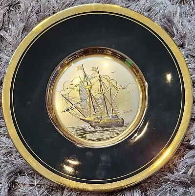 Buy Vintage Ceramic Plate The Art Of Chokin Mayflower/24KT GOLD • 15£