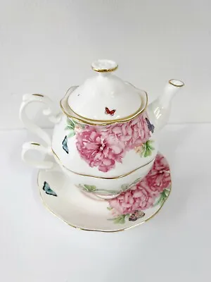 Buy Royal Albert Miranda Kerr Friendship Tea For One New Tea Pot Cup Saucer Set • 113.79£