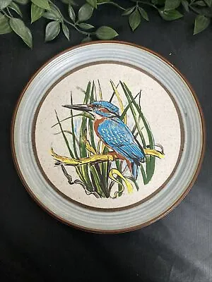 Buy Vintage Purbeck Pottery Bournemouth Sea River Fish Reeds Bird Kingfisher Plate • 14.99£