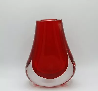 Buy Vintage Retro Whitefriars Ruby Red Hambone Vase Patt. No. 9656 MCM • 17.95£