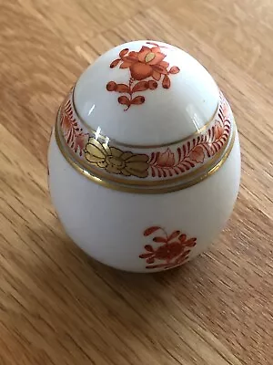 Buy Small Vintage Herend Chinese Floral Trinket Pot With Lid • 48£