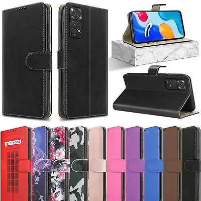 Buy For Xiaomi Redmi Note 11 5G Case, Leather Wallet Magnetic Flip Stand Phone Cover • 5.45£