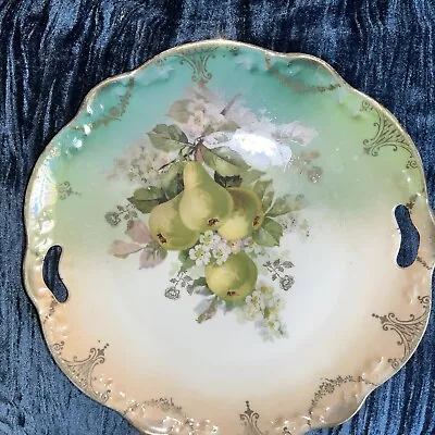 Buy Antique Three Crown China Germany Pear Blossom 2 Handle 9.25  Dia Serving Plate • 38.15£