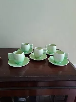 Buy  5 Carlton Ware Moderne Coffee Cups And Saucers  • 20£