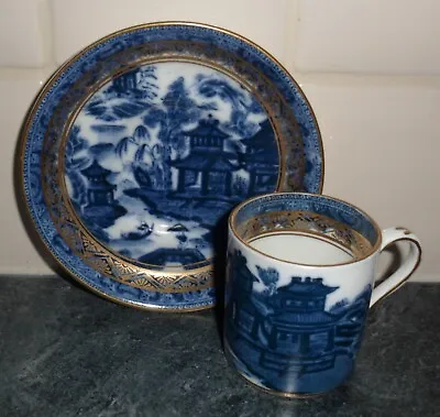 Buy Crown Staffordshire Willow Pattern Fine Bone China Coffee Cup & Saucer 1906-1930 • 20£