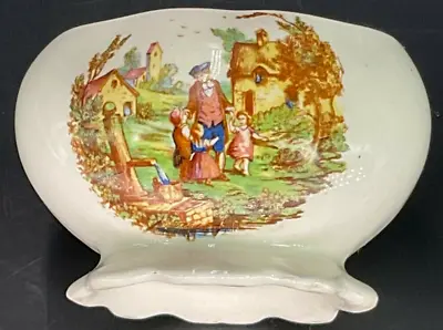 Buy Vintage Lancaster Sandland Pottery Open Sugar Bowl-Golden Hours Family Scene • 18.99£