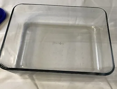 Buy Pyrex Storage 6 Cup #7211 Rectangular Glass Bowl 1.5 L With Blue Lid • 9.44£