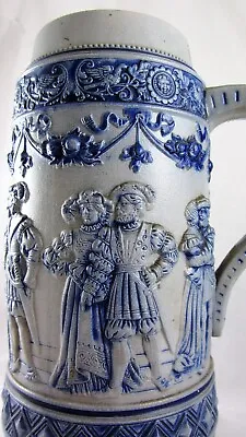 Buy Antique Pottery German Stein Large Size 2L King Henry Eighth Decoration 130 Patt • 55£