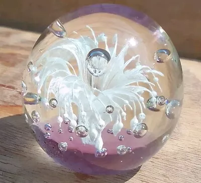 Buy Vintage Glass Paperweight Dome Chinese 2-3  Purple  Controlled Bubbles  • 29.95£