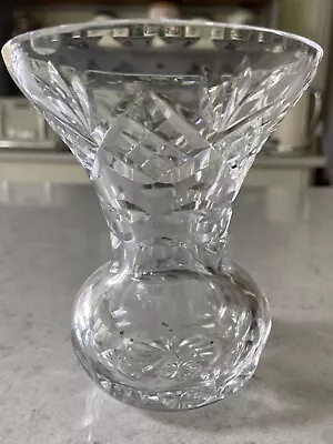 Buy Rare Vintage Royal Doulton Crystal Thistle Shaped Vase Prince Charles Pattern • 9.99£