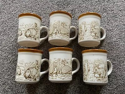 Buy 6 Biltons Wildlife Woodland Country Mugs Vintage Collectable Stoneware Mugs 70s • 29.99£