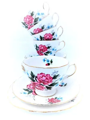 Buy Ridgway Royal Osborne Vintage China Trio Teacup Saucer Plate Pink Floral 8264  • 15.64£