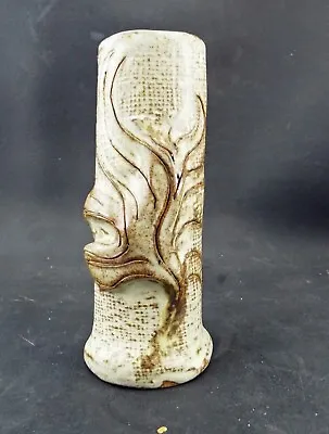 Buy Art Studio Pottery Hand Built Stoneware Vase OOAK - Net & Seaweed Decoration • 12.99£
