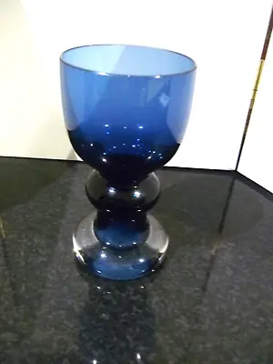 Buy Riihimaki 1970s Smokey Blue Vase • 48£