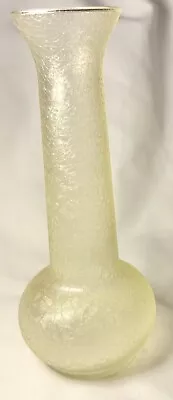 Buy Vintage L.E. Smith Pale Green Crackle Cracky 7.5” Vaseline Uranium Glass Vase • 22.44£