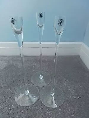 Buy Handmade Glass Crystal Candle Holders Tall Modern VGC X3 Holders  • 14.99£