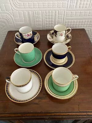 Buy 6 Beautiful Antique Coffee Cans And Saucers Including George Jones • 30£