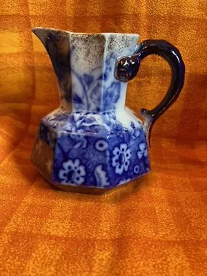 Buy Antique Keeling & Co Ltd Burslem Losol Ware Cavendish Blue & White Floral Jug • 16£