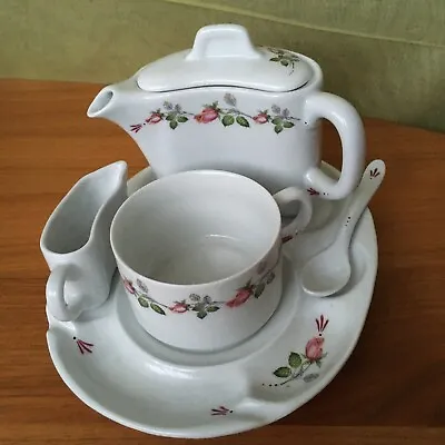 Buy Retro Lang Ebrach Bavaria Germany Roses White Porcelain China Coffee Set Tea Set • 85£