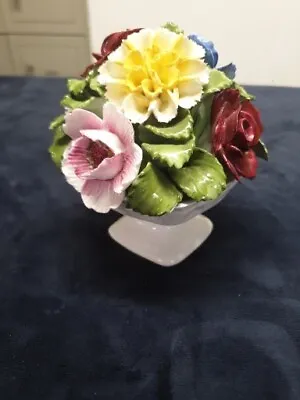 Buy Vintage Aynsley Hand Painted & Hand Modelled Flowers Ceramic Vase England • 12.43£
