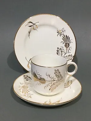 Buy Vintage Staffordshire Bone China Tea Cup, Saucer & Plate Trio • 6.95£
