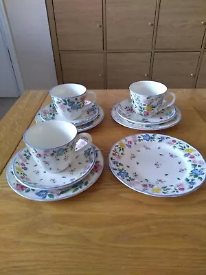 Buy Laura Ashley Hazelbury Set Of 3 Floral Cup, Saucer & Side Plates & 1 Side Plate • 19.99£