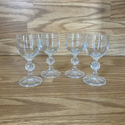 Buy Vintage Crystal Czech Bohemian Cordial Glasses -Claudia Style Set Of 4 • 42.56£