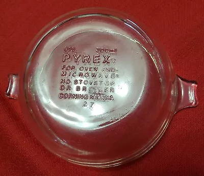 Buy Pyrex #018 10 Oz Small Glass Casserole Dish Bowl With Handles No Lid • 7.67£