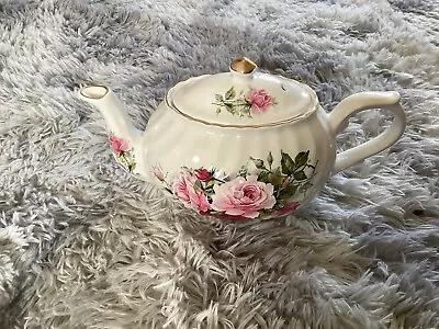 Buy Vintage - ARTHUR WOOD Floral Teapot Pottery Antique 6304 Roses Pattern With Lid • 25£