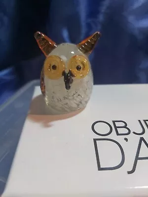 Buy MINIATURE GLASS OWL 63146 By OBJECTS D'ART NEW BOXED 4CM / 1.5 INCHES HIGH • 5.99£