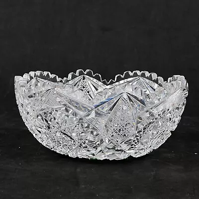 Buy Vintage EAPG Cut Crystal Glass Bowl 7  Wide X 3  Tall • 73.93£