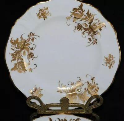 Buy Rare Hammersley Elegance Gold Flowers Embossed Scallop B&b Side Plate England • 10.54£
